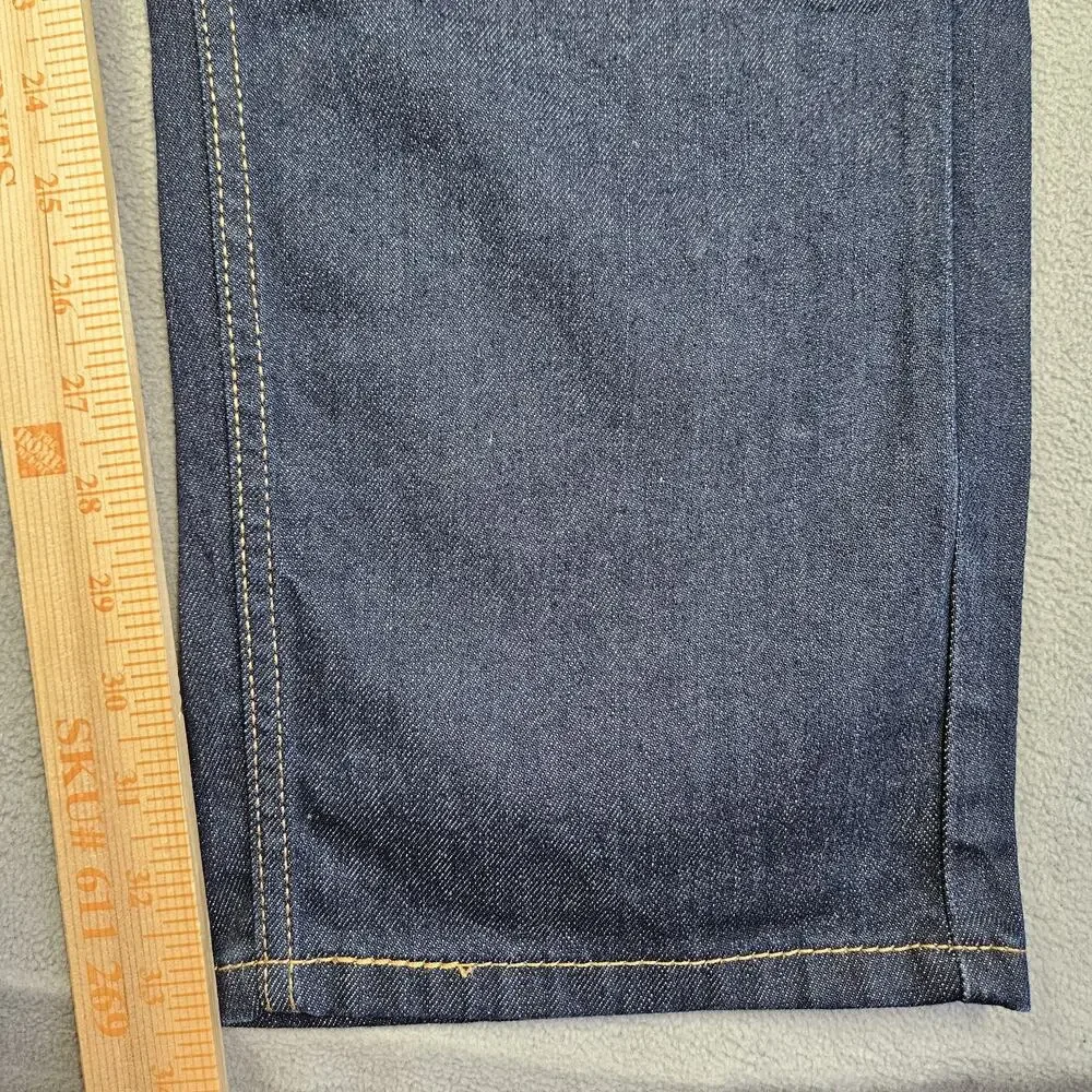 Levis 505 Jeans Mens 36x34 Blue Denim Regular Straight Stretch Pants Work Dark‎